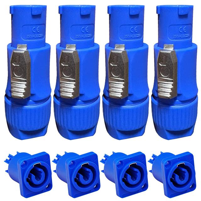 PWR SPKON M/F BLU 4PCS