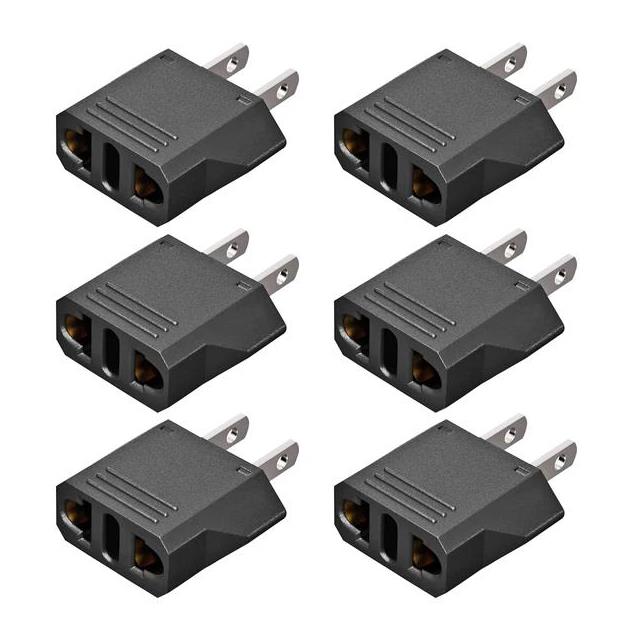 TYPE A 2PIN BLK 6PCS